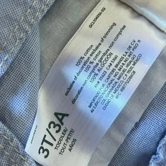 Oshkosh B’Gosh Cherry Print Pale Blue Lightweight Overall Toddler Dress SIZE 3T - Picture 9 of 9